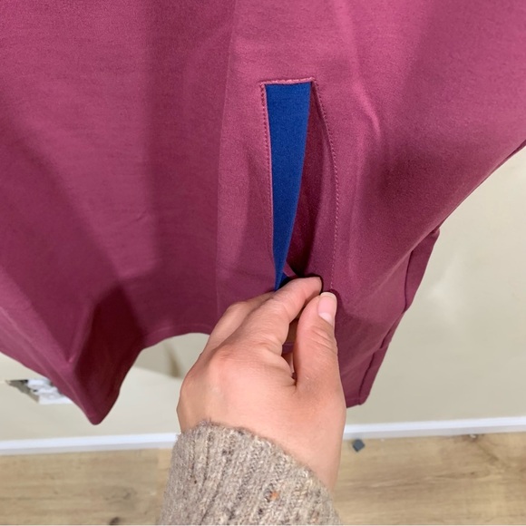 NWOT BetaBrand Women’s Purple Plum Shift Dress Sz Large petite with pockets - Picture 3 of 7